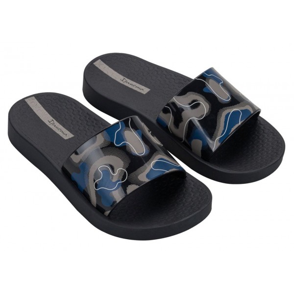 IPANEMA Urban VI Slide Kids παιδική Σαγιονάρα με φάσα αγόρι 83614-AY566 Black/Grey