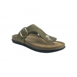 Ανδρικά Ανατομικά δερμάτινα Σανδάλια SUNNY SANDALS BY FILD ETTORE-50904 OLIVE