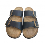 Ανδρικά Ανατομικά δερμάτινα Σανδάλια SUNNY SANDALS BY FILD ETTORE-60902 BLACK