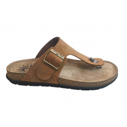Ανδρικά Ανατομικά δερμάτινα Σανδάλια SUNNY SANDALS BY FILD ETTORE-60904 MILITARY