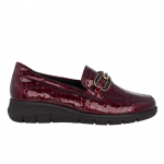 Γυναικεία δερμάτινα κροκό loafers FLEXPOINT ANATOMIC 204Ν ΜΠΟΡΝΤΩ