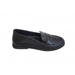 Γυναικεία δερμάτινα μοκασίνια pyramis anatomic 24Y101290 black