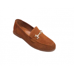 Γυναικεία δερμάτινα μοκασίνια pyramis anatomic 24Y101455 camel suede