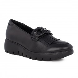ΓΥΝΑΙΚΕΙΑ ΔΕΡΜΑΤΙΝΑ ΑΝΑΤΟΜΙΚΑ LOAFERS  PHARMASTEP DL-13 BLACK