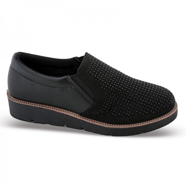 Γυναικεία ανατομικά μοκασίνια blondie by ZAK SHOES SD07015 ΜΑΥΡΟ