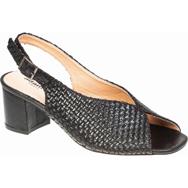 Γυναικεία πέδιλα ADAMS SHOES 907-26003-26 BLACK RAFFIA