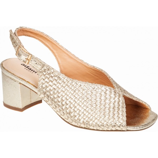 Γυναικεία  πέδιλα ADAMS SHOES 907-26003-27 GOLD RAFFIA