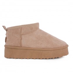 Γυναικείο Μποτάκι Με Γούνα ETIKA SHOES 10912 TAUPE