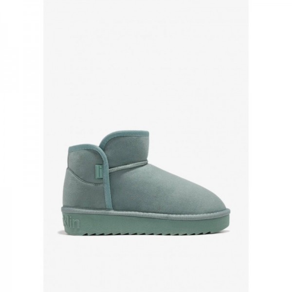 Γυναικείο Μποτάκι Με Γούνα D.Franklin Nordic Low Basic DFSH370021 GREEN