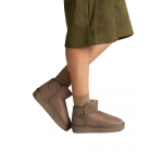 Γυναικείο Μποτάκι Με Γούνα D.Franklin Nordic Low Basic DFSH370021 TAUPE