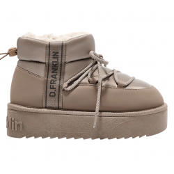 Γυναικείο Μποτάκι Με Γούνα D.Franklin pack Nordic V2 BOMB DFSH371018 LOW TAUPE