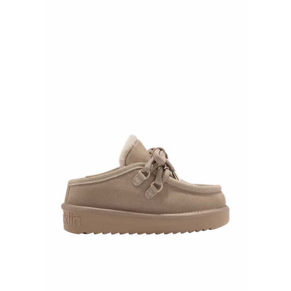 Γυναικείο Μποτάκι Με Γούνα D.Franklin Nordic Clog DFSH375005 Taupe
