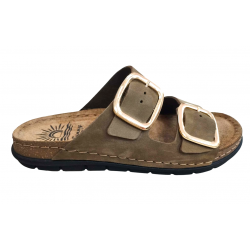 Γυναικεία δερμάτινα ανατομικά σανδάλια Sunny Sandals SIENNA-60302 OLIVE