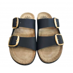 Γυναικεία δερμάτινα ανατομικά σανδάλια Sunny Sandals SIENNA-60302 BLACK