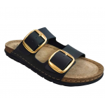 Γυναικεία δερμάτινα ανατομικά σανδάλια Sunny Sandals SIENNA-60302 BLACK