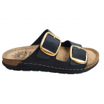 Γυναικεία δερμάτινα ανατομικά σανδάλια Sunny Sandals SIENNA-60302 BLACK