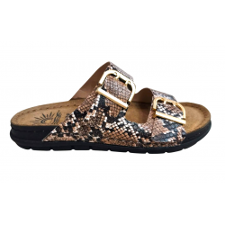 Γυναικεία δερμάτινα ανατομικά σανδάλια Sunny Sandals SIENNA-60302 SNAKE