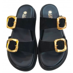 ΓΥΝΑΙΚΕΙΟ ΔΕΡΜΑΤΙΝΟ ΣΑΝΔΑΛΙ ΠΛΑΤΦΟΡΜΑ  LIAS LEATHER 262080 BLACK