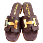 ΓΥΝΑΙΚΕΙΟ ΔΕΡΜΑΤΙΝΟ ΑΝΑΤΟΜΙΚΟ MULE SPARWOMAN by Oh! My Sandals 5890 DOYA MARRON