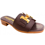 ΓΥΝΑΙΚΕΙΟ ΔΕΡΜΑΤΙΝΟ ΑΝΑΤΟΜΙΚΟ MULE SPARWOMAN by Oh! My Sandals 5890 DOYA MARRON