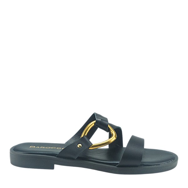 Γυναικεία δερμάτινα σανδάλια BAROCCO VENUS-61154 BLACK Γυναικεία δερμάτινα σανδάλια BAROCCO VENUS-61154 BLACK