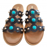 Γυναικεία δερμάτινα σανδάλια BAROCCO VENUS-61155 BROWN
