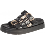 ΓΥΝΑΙΚΕΙΟ ΧΑΜΗΛΟ ΔΕΡΜΑΤΙΝΗ ΣΑΝΔΑΛΙ flatforms ADAMS SHOES 822-26016 BLACK