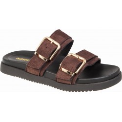 ΓΥΝΑΙΚΕΙΟ ΧΑΜΗΛΟ ΣΑΝΔΑΛΙ flatforms ADAMS SHOES 829-26030 ΚΑΦΕ