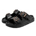 Γυναικεία ανατομικά σανδάλια D.Franklin Vibe Foam 2 Buckles DFSH413001 Black / Platinum