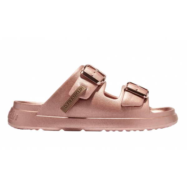 Γυναικεία ανατομικά σανδάλια D.Franklin Vibe Foam 2 Buckles DFSH413002 Met Rose Gold