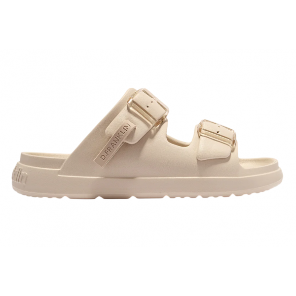 Γυναικεία ανατομικά σανδάλια D.Franklin Vibe Foam 2 Buckles DFSH413003 Cristal Cream