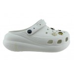 Γυναικεία παντοφλάκια θαλλάσης με pins clogs adams shoes 892-25101 ΛΕΥΚΟ