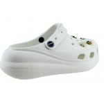 Γυναικεία παντοφλάκια θαλλάσης με pins clogs adams shoes 892-25101 ΛΕΥΚΟ