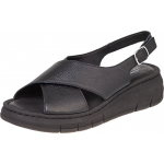 Γυναικεία ανατομικά Πέδιλα Δέρμα Relaxshoe by adams 580-26003 ΜΑΥΡΟ