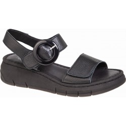 Γυναικεία ανατομικά Πέδιλα Δέρμα Relaxshoe by adams 580-26004 BLACK