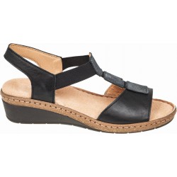 Adams Flex Γυναικεία ανατομικά Πέδιλα Δέρμα 591-25013 Μαύρο