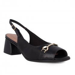 Γυναικεία Ανατομικά peep toe πέδιλα PICCADILLY Micro Fiber 779-25128-26 [715023-6]  black