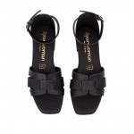 ΓΥΝΑΙΚΕΙΟ ΔΕΡΜΑΤΙΝΟ ΑΝΑΤΟΜΙΚΟ ΠΕΔΙΛΟ SPARTANAS by Oh! My Sandals 5344 DOYA NEGRO