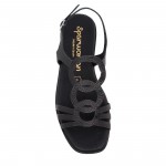 ΓΥΝΑΙΚΕΙΟ ΔΕΡΜΑΤΙΝΟ ΑΝΑΤΟΜΙΚΟ ΠΕΔΙΛΟ SPARWOMAN by Oh! My Sandals 5593 DOYA NEGRO