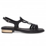 ΓΥΝΑΙΚΕΙΟ ΔΕΡΜΑΤΙΝΟ ΑΝΑΤΟΜΙΚΟ ΠΕΔΙΛΟ SPARWOMAN by Oh! My Sandals 5593 DOYA NEGRO
