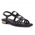 ΓΥΝΑΙΚΕΙΟ ΔΕΡΜΑΤΙΝΟ ΑΝΑΤΟΜΙΚΟ ΠΕΔΙΛΟ SPARWOMAN by Oh! My Sandals 5593 DOYA NEGRO