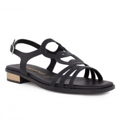 ΓΥΝΑΙΚΕΙΟ ΔΕΡΜΑΤΙΝΟ ΑΝΑΤΟΜΙΚΟ ΠΕΔΙΛΟ SPARWOMAN by Oh! My Sandals 5593 DOYA NEGRO