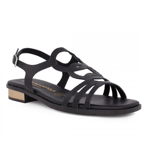 ΓΥΝΑΙΚΕΙΟ ΔΕΡΜΑΤΙΝΟ ΑΝΑΤΟΜΙΚΟ ΠΕΔΙΛΟ SPARWOMAN by Oh! My Sandals 5593 DOYA NEGRO