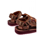 Γυναικεία ανατομικά σανδάλια D.Franklin DFSH361015 Forest Nylon Met BROWN