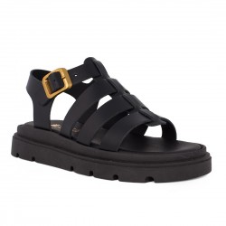 ΓΥΝΑΙΚΕΙΟ ΔΕΡΜΑΤΙΝΟ  ΠΕΔΙΛΟ FLATFORM GLADIATOR  LIAS MOUSE 251760 ΜΑΥΡΟ