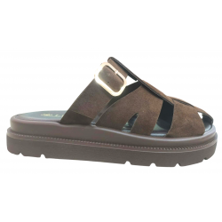 ΓΥΝΑΙΚΕΙΟ ΔΕΡΜΑΤΙΝΟ ΣΑΝΔΑΛΙ MULES ΠΛΑΤΦΟΡΜΑ LIAS LEATHER 262090 ΚΑΦΕ