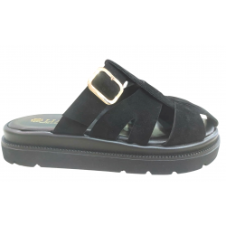 ΓΥΝΑΙΚΕΙΟ ΔΕΡΜΑΤΙΝΟ ΣΑΝΔΑΛΙ MULES ΠΛΑΤΦΟΡΜΑ LIAS LEATHER 262090 BLACK