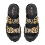 ΓΥΝΑΙΚΕΙΟ ΔΕΡΜΑΤΙΝΟ ΣΑΝΔΑΛΙ ΠΛΑΤΦΟΡΜΑ snake pattern LIAS LEATHER 26980 BLACK ΓΥΝΑΙΚΕΙΟ ΔΕΡΜΑΤΙΝΟ ΣΑΝΔΑΛΙ ΠΛΑΤΦΟΡΜΑ snake pattern LIAS LEATHER 26980 BLACK