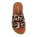 ΓΥΝΑΙΚΕΙΟ ΧΑΜΗΛΟ ΔΕΡΜΑΤΙΝΟ ΣΑΝΔΑΛΙ flatforms animal PRIVE 502 ΤΑΜΠΑ