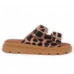 ΓΥΝΑΙΚΕΙΟ ΧΑΜΗΛΟ ΔΕΡΜΑΤΙΝΟ ΣΑΝΔΑΛΙ flatforms animal PRIVE 502 ΤΑΜΠΑ